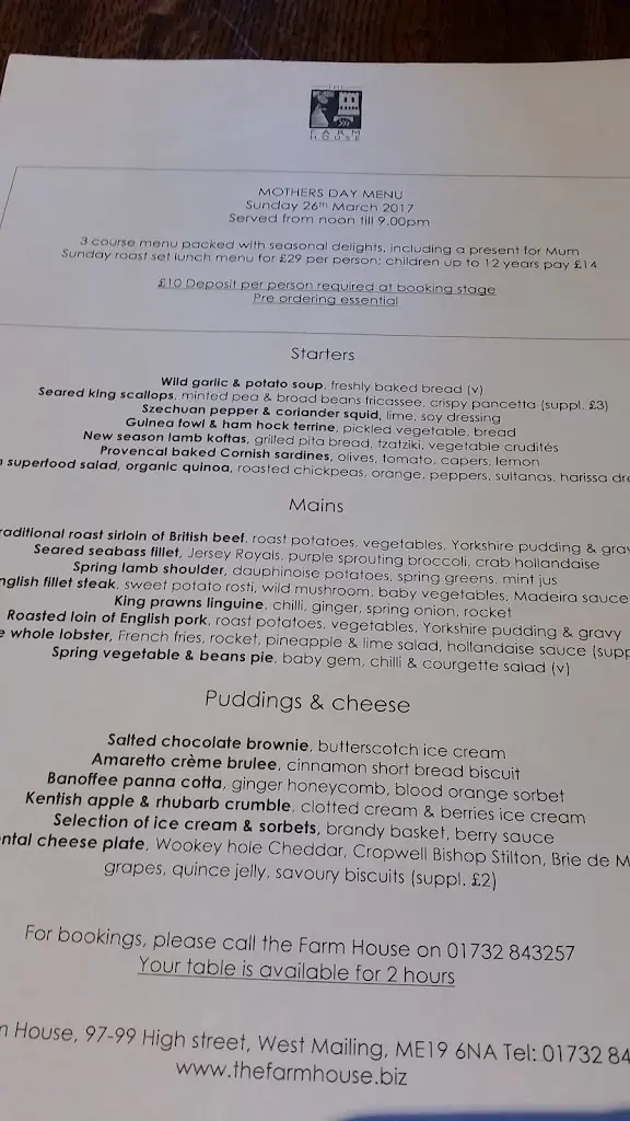 Menu_The Farm House_Kings Hill_image_1