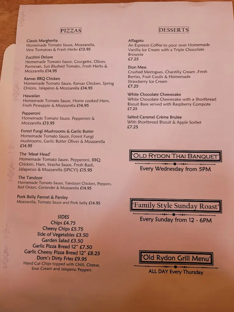 Menu_The Old Rydon Inn_Kingsteignton_image_1