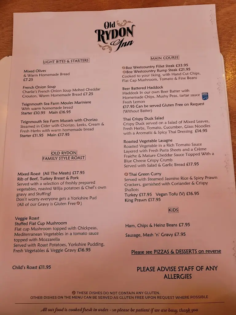 Menu_The Old Rydon Inn_Kingsteignton_image_2