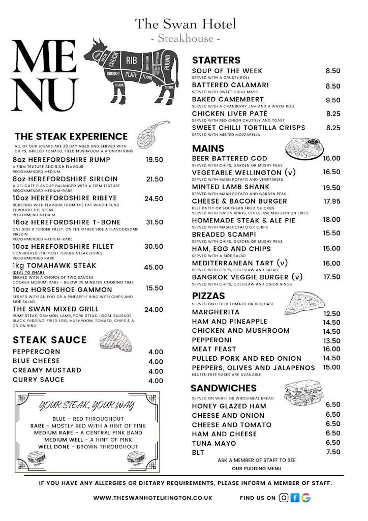 Menu_The Swan Hotel_Kington_image_1