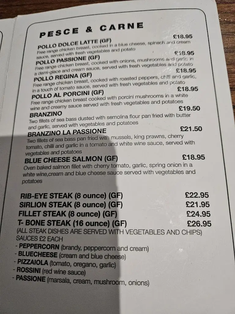 Menu_La Passione_Kingswood_image_1