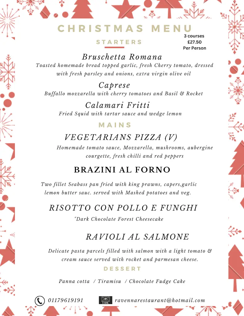 Menu_Ravenna Restaurant_Kingswood_immagine_1