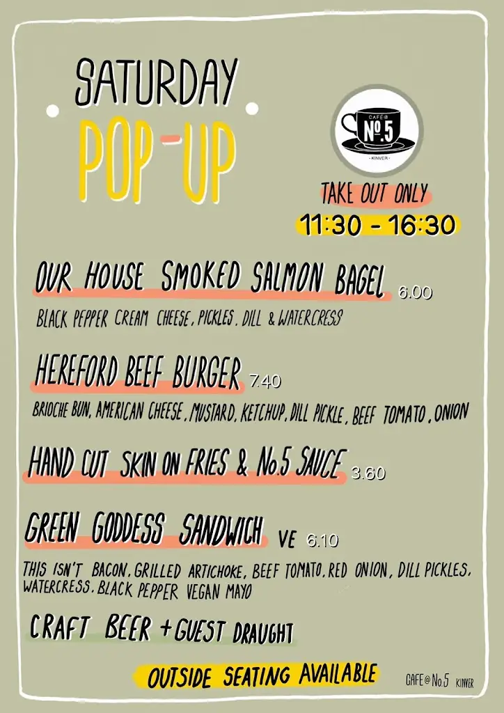 Menu_Cafe No. 5 Kinver_Kinvere_immagine_1