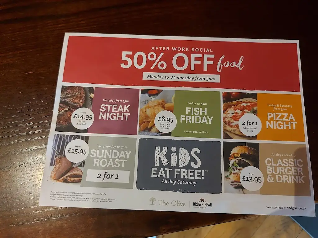 Menu_Olive Bar and Grill Barnby Dun_Kirk Sandall_immagine_1