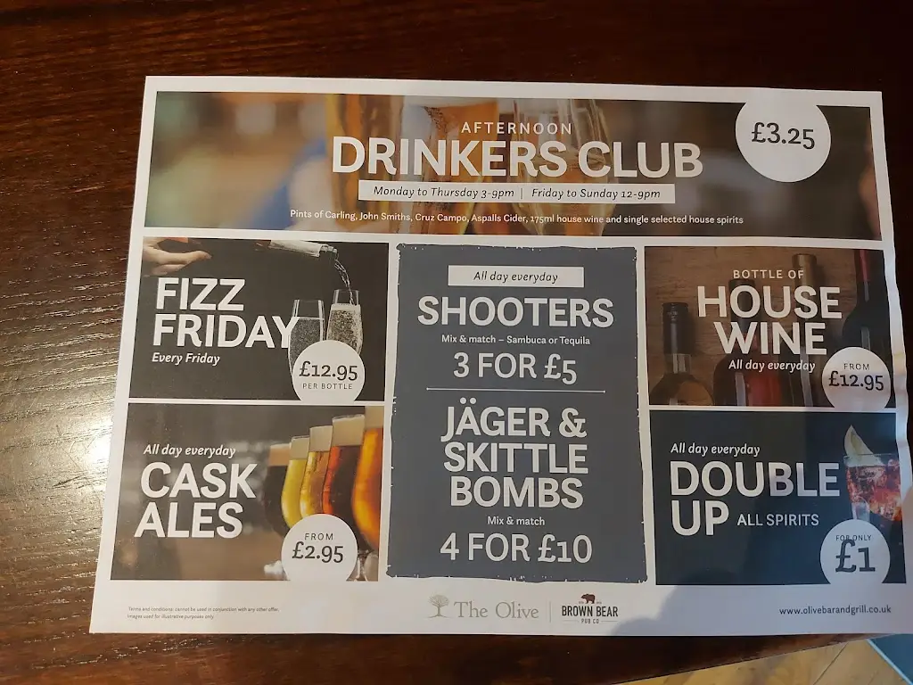 Menu_Olive Bar and Grill Barnby Dun_Kirk Sandall_immagine_2