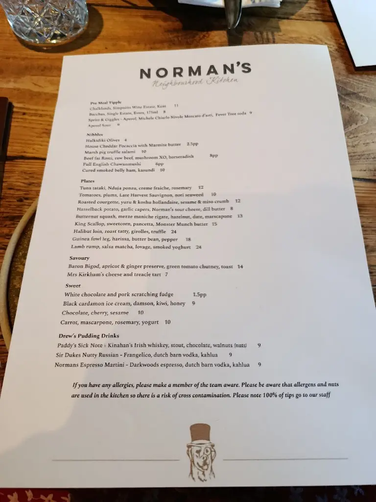 Menu_Norman's Neighbourhood Kitchen_Kirkburton_image_2