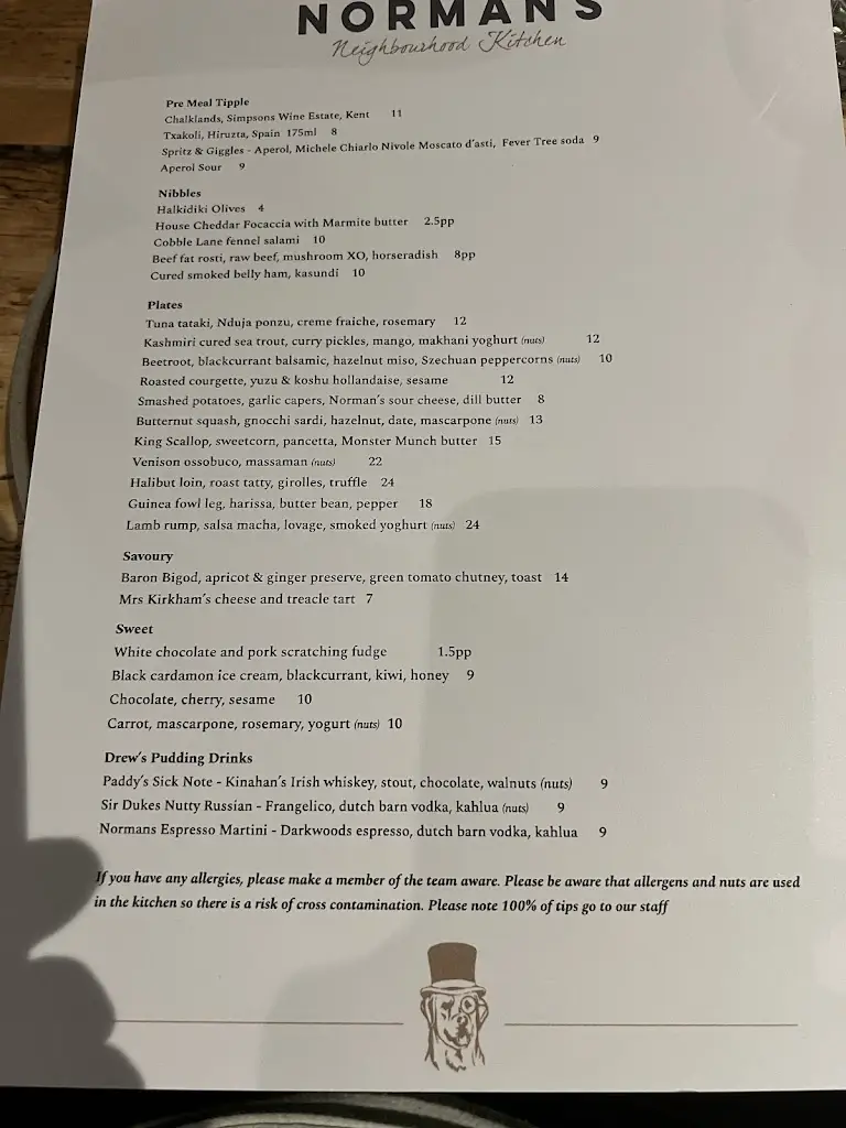 Menu_Norman's Neighbourhood Kitchen_Kirkburton_image_4
