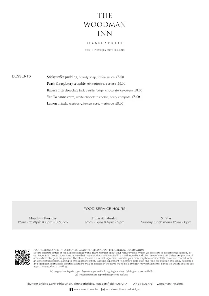 Menu_The Woodman Inn, Thunder Bridge_Kirkburton_image_2