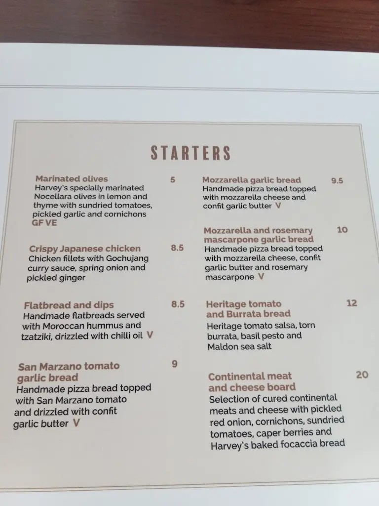 Menü_Harvey's Bar/Kitchen_Kirkburton_Bild_2