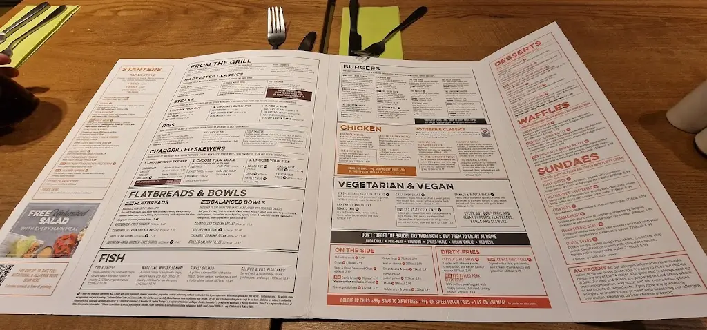 Menu_Harvester Summerhill House Dudley_Kingswinford_image_3