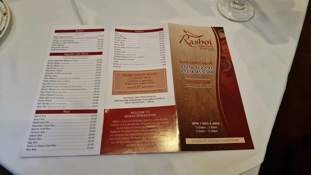Menü_Rashoi Restaurant_Bagshot_Bild_1
