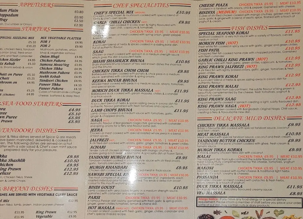 Menu_Spice Q Indian Restaurant_Kippax_image_1