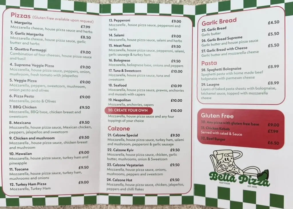 Menu_Bella Pizza, Kippax_Kippax_image_1