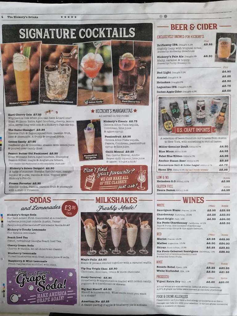 Menu_Hickory's Smokehouse Huddersfield_Kirklees_image_2