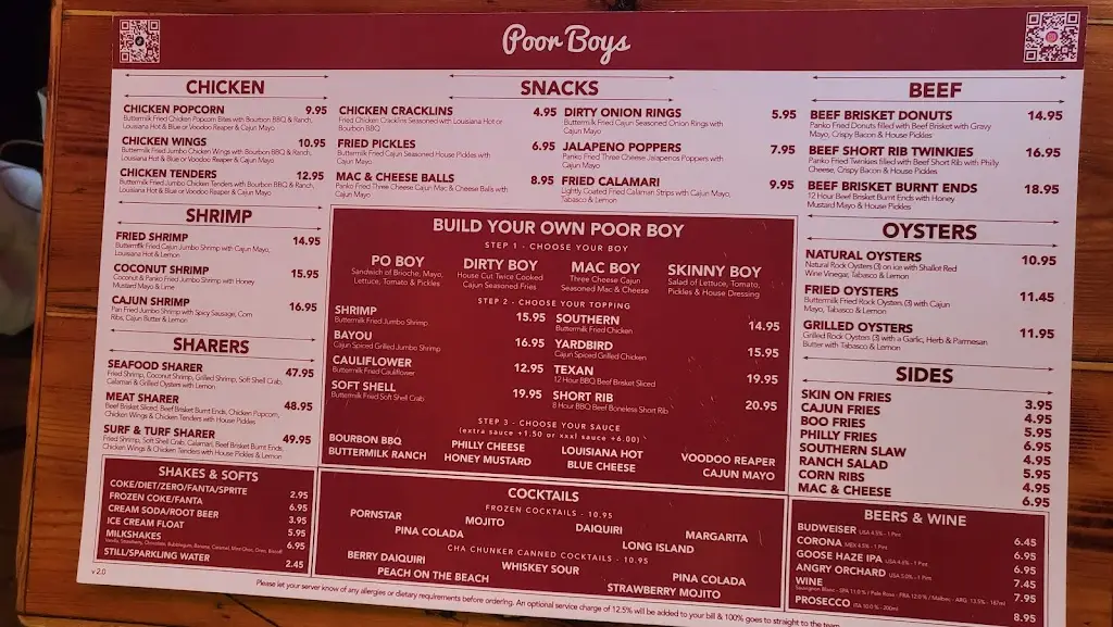 Menu_Poor Boys_Kingston upon Thames_image_1