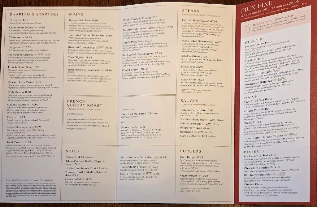 Menu_Côte Kingston upon Thames_Kingston upon Thames_image_1