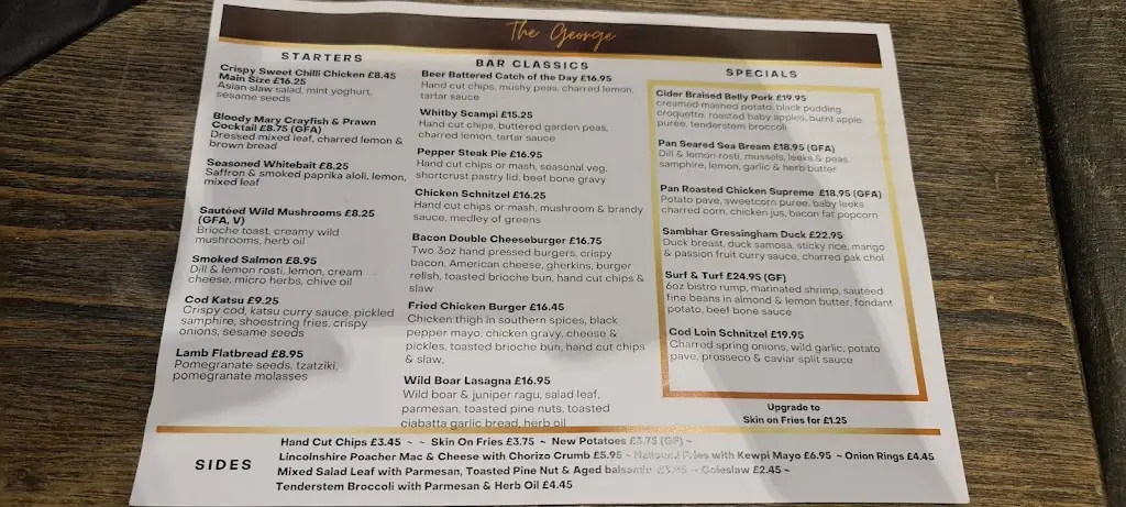 Menu_The George Restaurant & Bar_Kirton in Lindsey_image_1