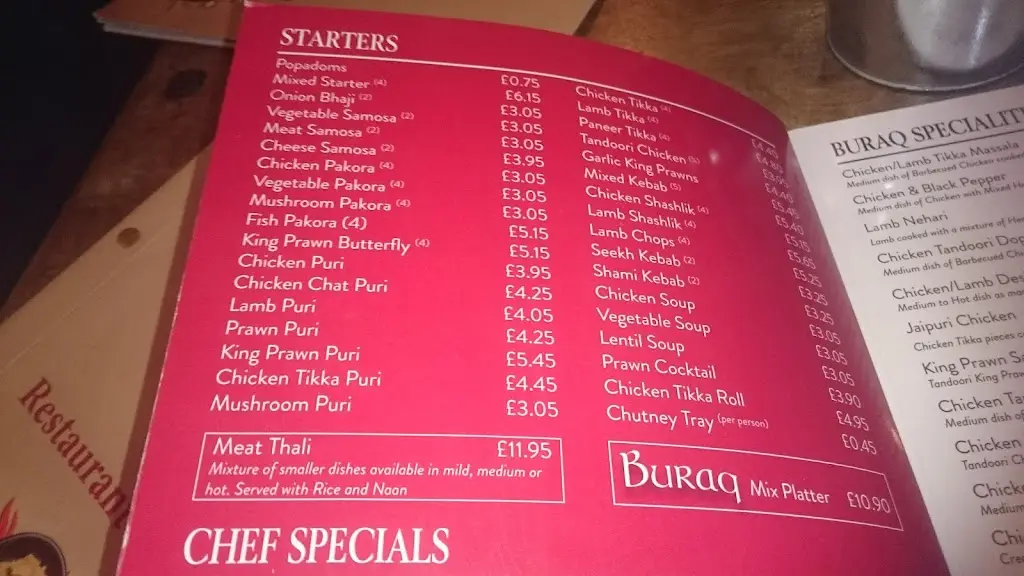 Menu_Buraq Indian Restaurant_Kirkham_image_1