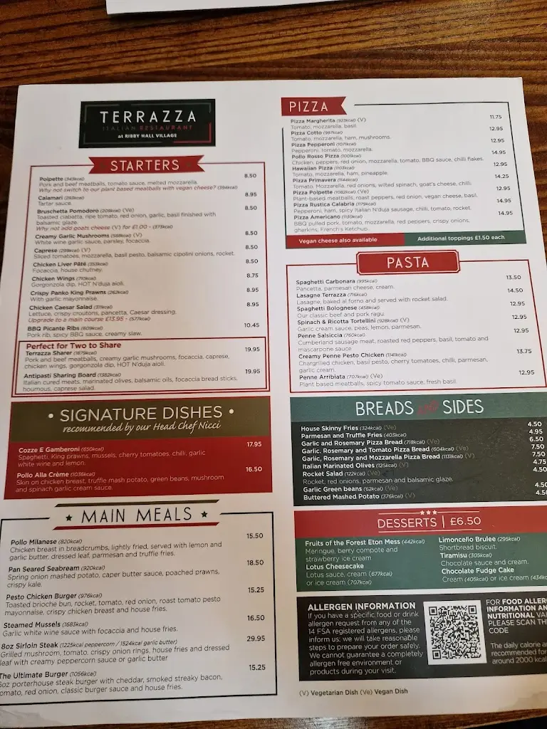 Menu_Terrazza at Ribby Hall Village_Kirkham_image_2