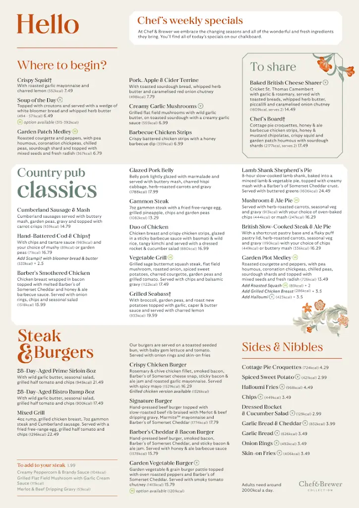 Menu_The Grapes_Kirkham_image_1