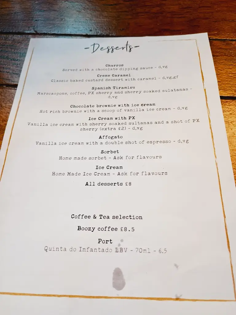 Menu_The Old Bakery_Kingsbridge_imagen_2