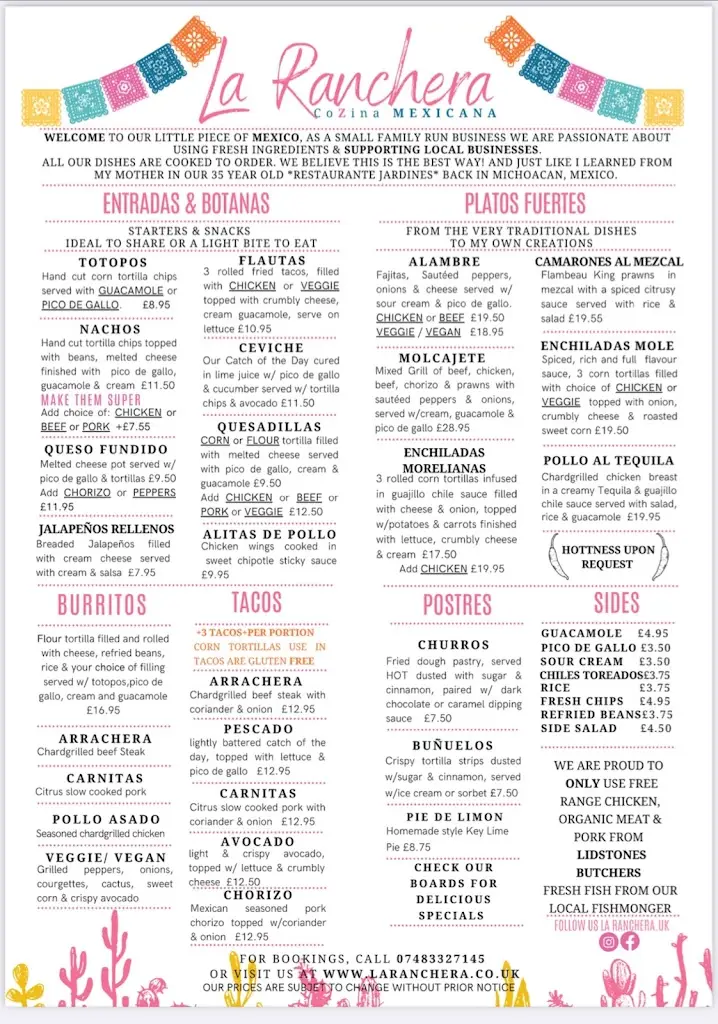 Menu_La Ranchera_Kingsbridge_image_3
