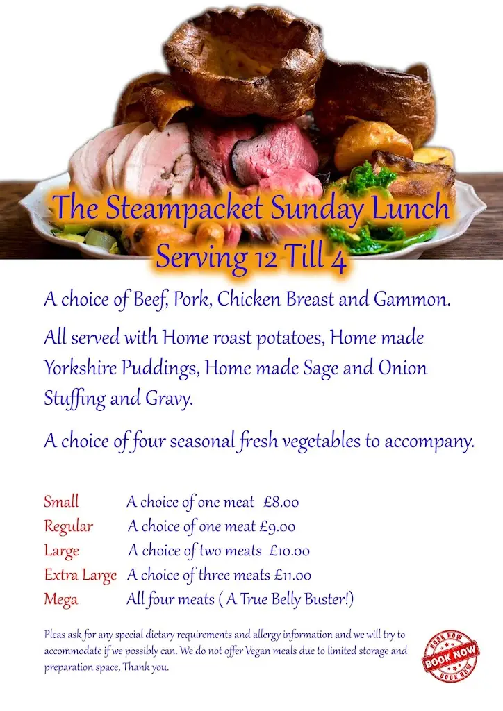 Menu_Steampacket Inn_Knottingley_image_1