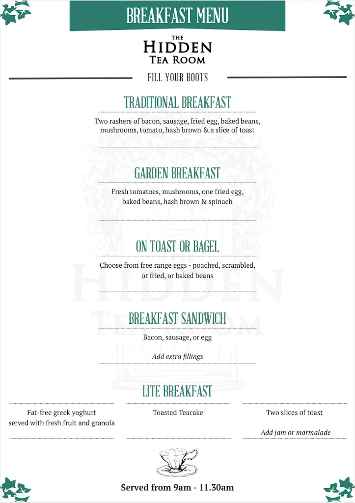 Menu_The Hidden Tearoom_Knottingley_image_3
