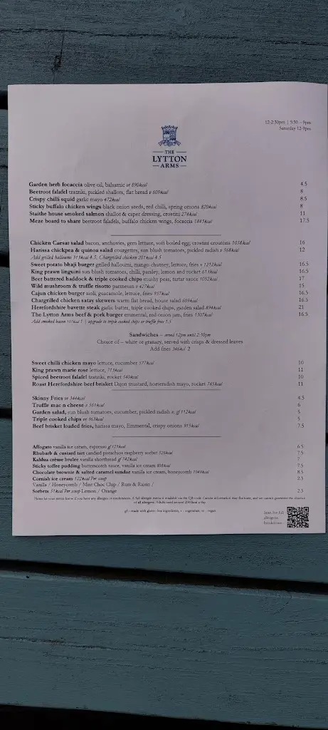 Menu_The Lytton Arms Pub_Knebworth_image_3