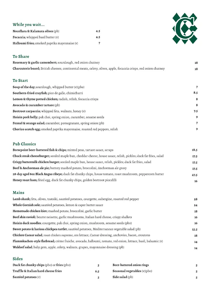 Menu_The Chequers Inn_Knebworth_image_2