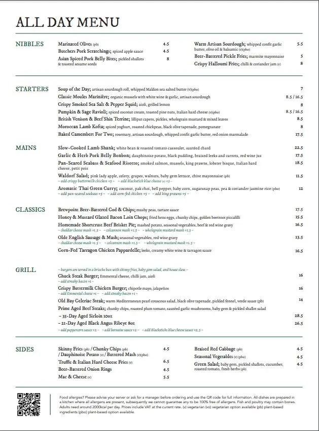 Menu_The Chequers Inn_Knebworth_image_3