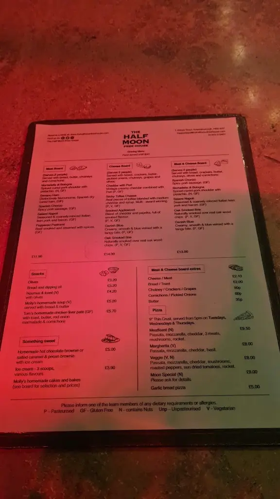 Menu_The Half Moon Free House_Knaresborough_image_2