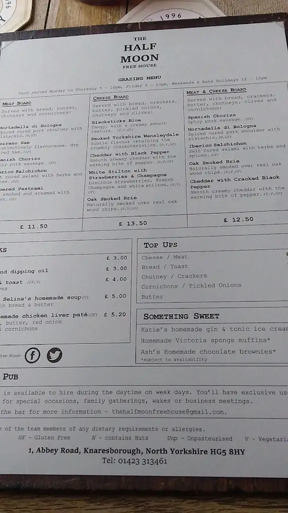 Menu_The Half Moon Free House_Knaresborough_image_4