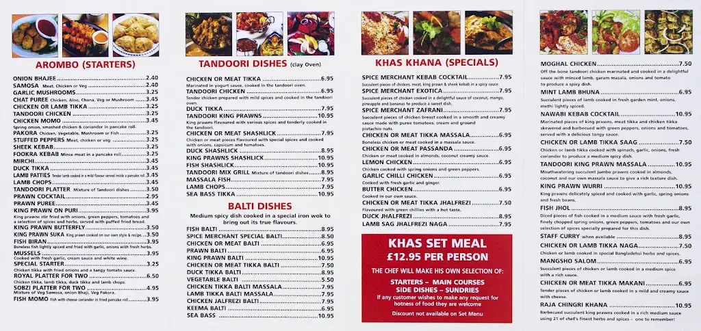 Menu_Spice village_Knaresborough_image_1