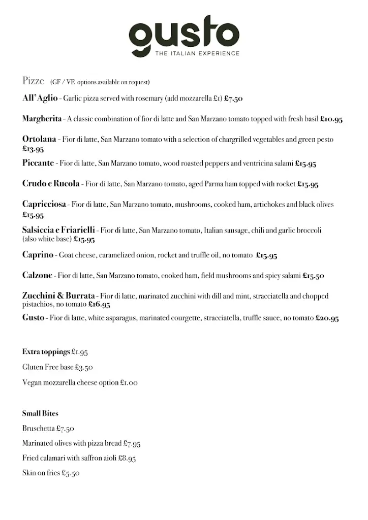 Menu_GUSTO - MODERN ITALIAN RESTAURANT_Barbican_image_3
