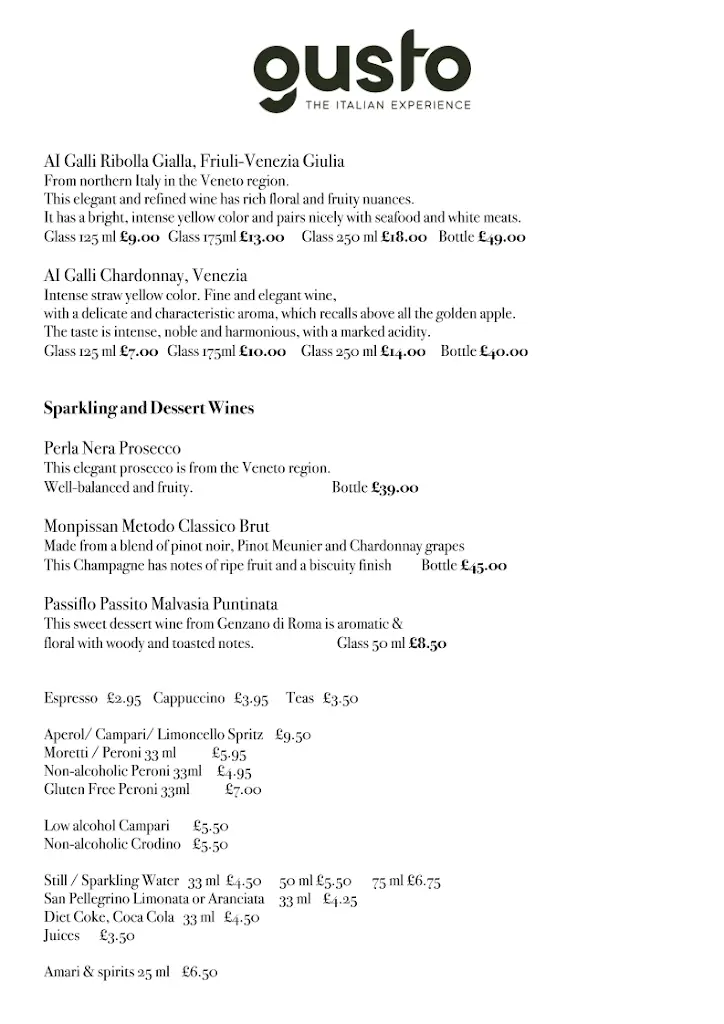 Menu_GUSTO - MODERN ITALIAN RESTAURANT_Barbican_image_4