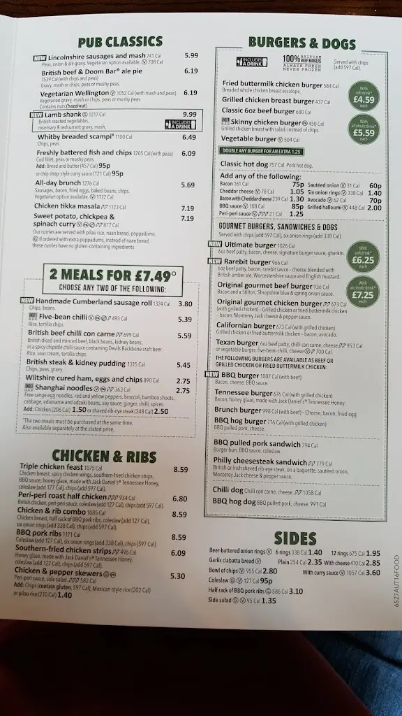 Menu_The Regent_Kirkby in Ashfield_immagine_2