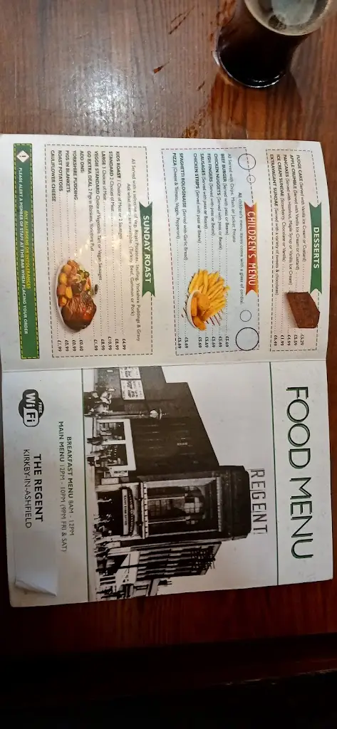Menu_The Regent_Kirkby in Ashfield_immagine_4
