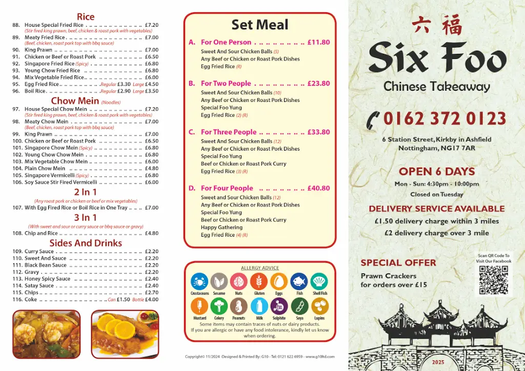 Menu_Six Foo_Kirkby in Ashfield_image_2