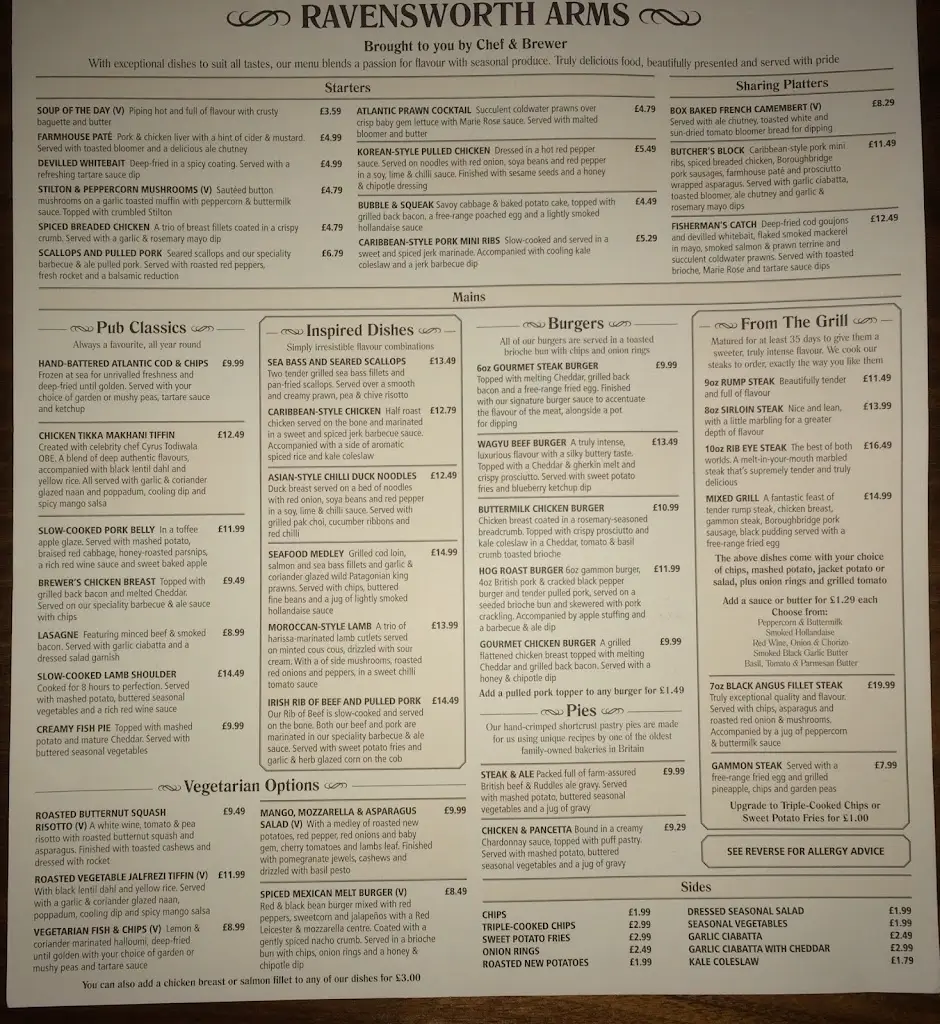 Menu_Ravensworth Arms_Lamesley_image_3
