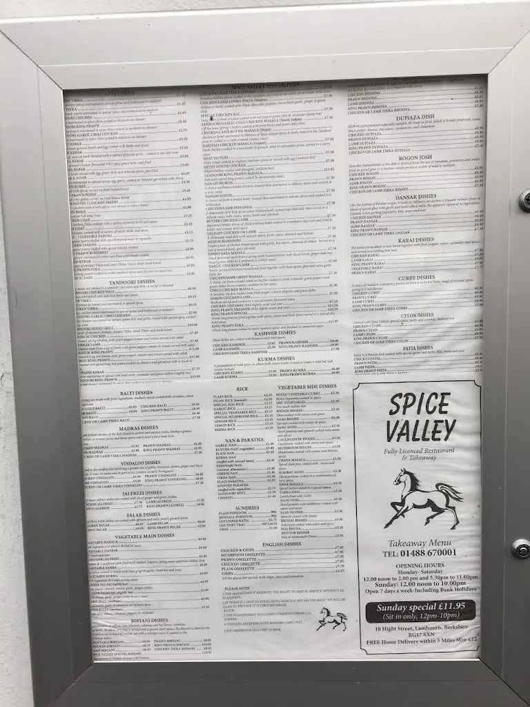 Menu_Spice Valley_Lambourn_image_2