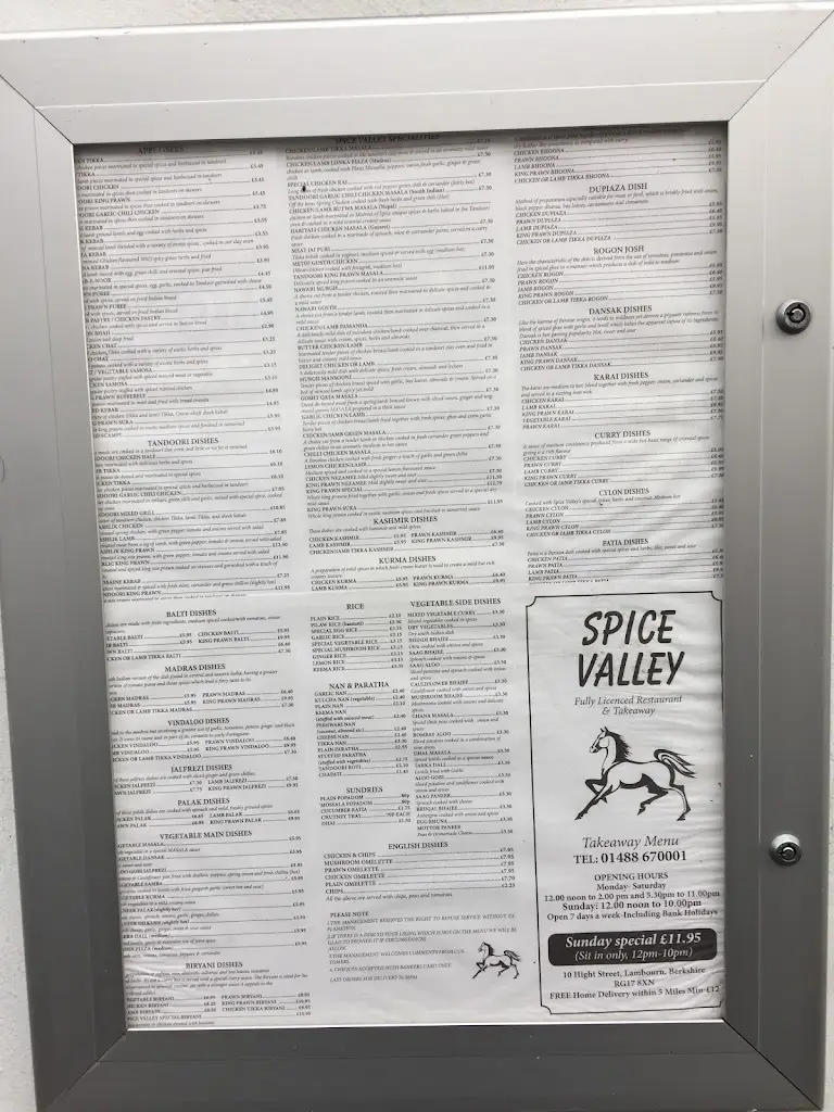 Menu_Spice Valley_Lambourn_image_3
