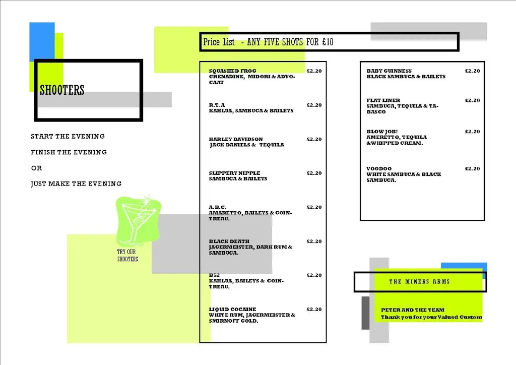 Menu_The Miners Arms_Lancashire_image_1
