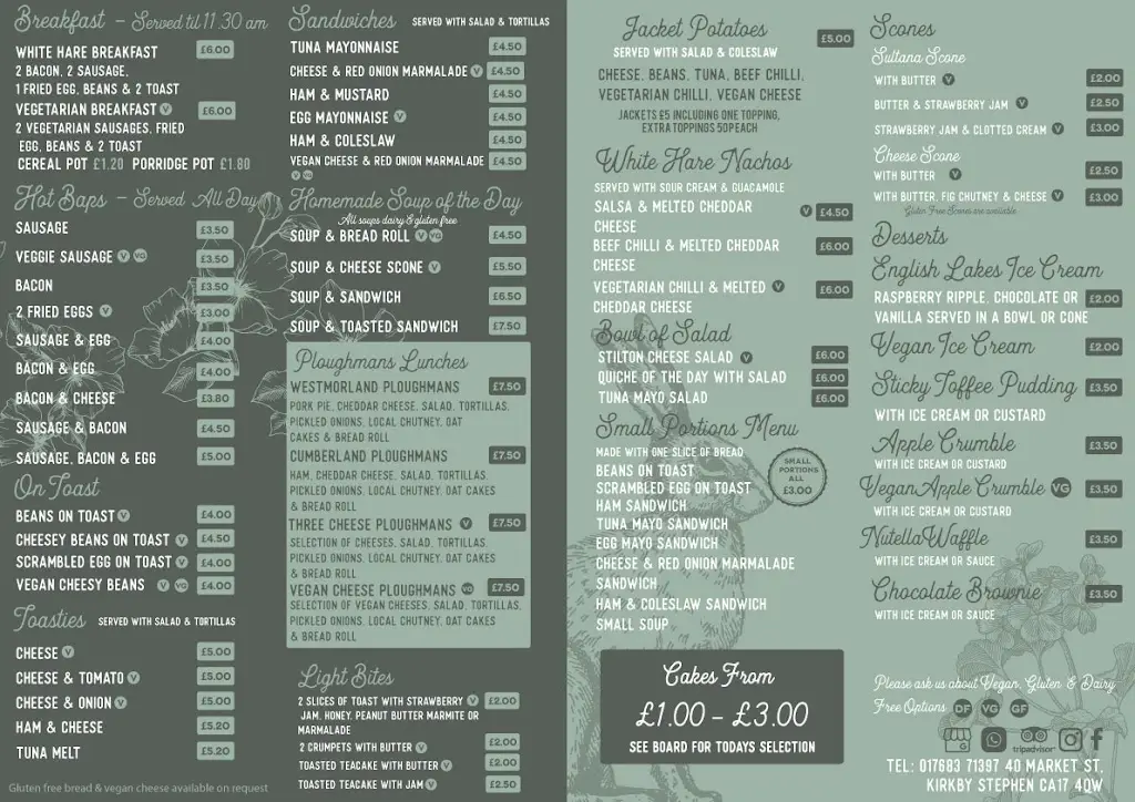 Menu_The White Hare Cafe_Kirkby Stephen_image_2