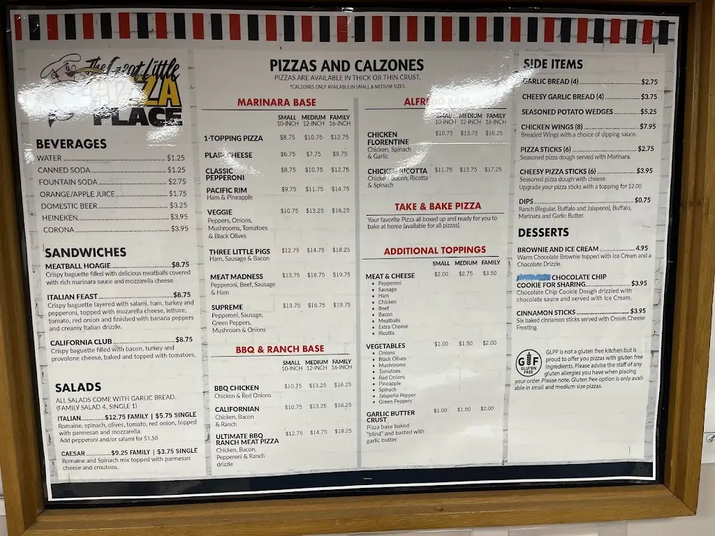 Menu_RAF Lakenheath - The Great Little Pizza Place_Lakenheath_image_2