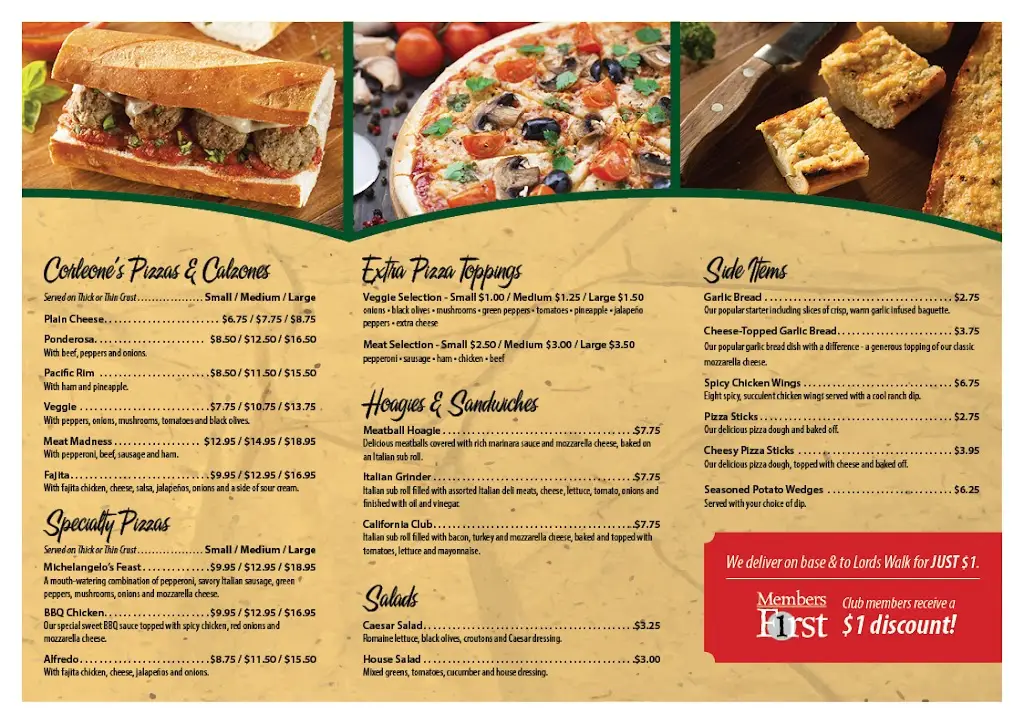 Menu_RAF Lakenheath - The Great Little Pizza Place_Lakenheath_image_4