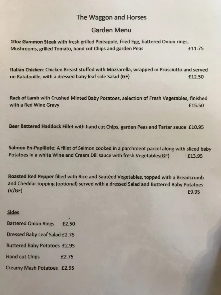Menu_The Waggon And Horses_Langtoft_image_2