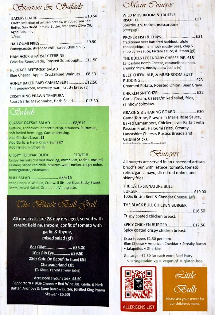 Menu_The Black Bull Inn & Restaurant_Langho_image_1