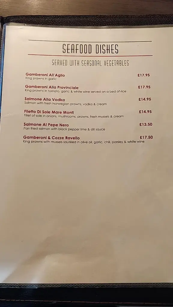 Menu_Ravello Ristorante Lanchester_Lanchester_image_4