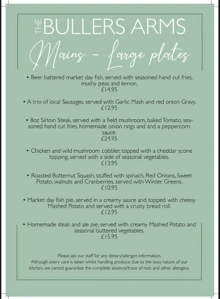 Menu_The bullers arms landrake_Landrake_image_2